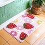 Luxury Thick Absorbent Strawberry Bathroom Mat, thumbnail 6 of 8