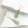 Aventurine Droplet Gold Plated Earrings, thumbnail 4 of 5