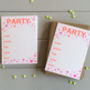 A Pack Of 12 Risograph Party Invitation Postcards, thumbnail 1 of 3