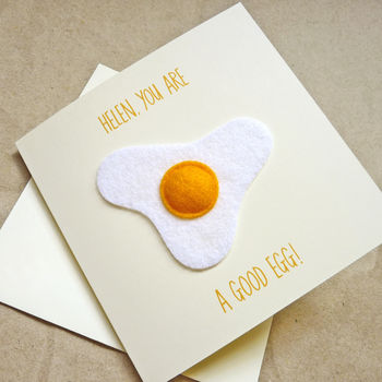 Personalised Handmade 'Good Egg' Birthday Card, 2 of 5