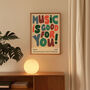 Music Wall Art Music Is Good For You Poster Print, thumbnail 8 of 11