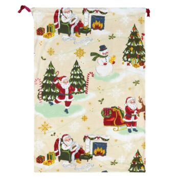 Personalised Santa Claus Velvet Christmas Sack, 2 of 2