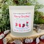 Personalised Christmas Teacher Gift Stocking Candle, thumbnail 1 of 10