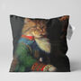 Royal Yellow Cat Classic Painting Cushion Cover, thumbnail 1 of 7
