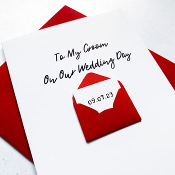 Personalised To My Bride/Groom Wedding Card, 6 of 10