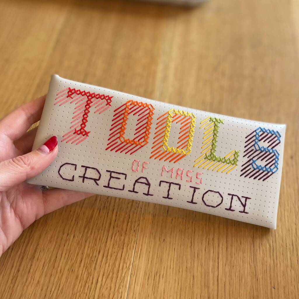 Diy 'Tools Of Mass Creation' Pencil Case Stitch Kit, 1 of 7