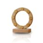 Travertine Ring Sculpture With Brass Studs, thumbnail 2 of 2