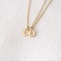 Personalised Gold Initial Necklace With Diamond Charm, thumbnail 1 of 5