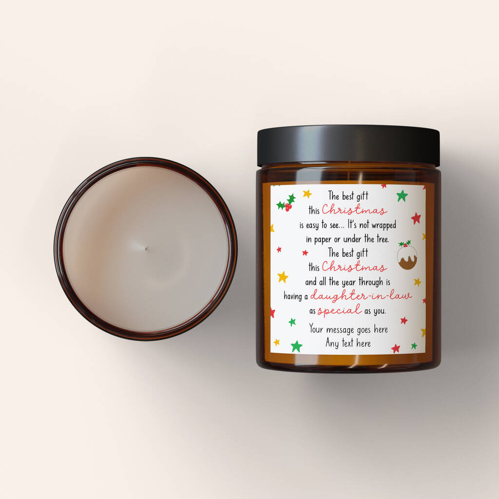 Personalised Christmas Candle 'Special Daughter In Law' By Arrow Gift