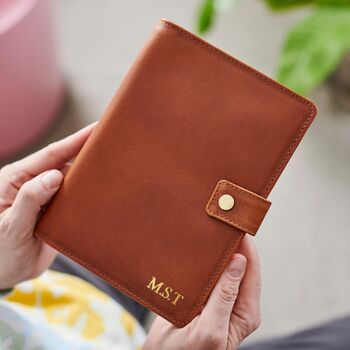 Personalised Leather Travel Wallet Fits Six Passports, 2 of 8