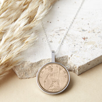 100th Birthday 1925 Farthing Coin Necklace, 2 of 12