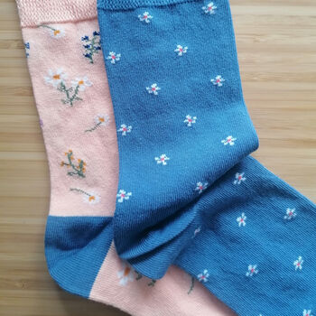 Floral Feet Ladies' Socks, 3 of 12