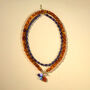 Amber And Purple Bead Necklace With Charms Set Of Two, thumbnail 1 of 4