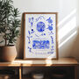 Scenes Of Granada, Spain Blue Tile Inspired Travel Print, thumbnail 7 of 12