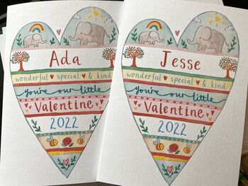Personalised Our Little Valentine Card, 4 of 7