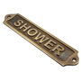 Custom Shower Sign Brass Plaque With Vintage Finish, thumbnail 4 of 12