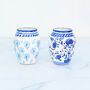 Blue And White Ceramic Vases, thumbnail 1 of 4