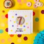 7th Birthday Card And Badge Set, thumbnail 1 of 5