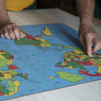 Map Of The World Wooden Jigsaw Puzzle, 3 of 9