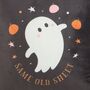 Halloween Ghost Square Cushion Same Old Sheet, thumbnail 3 of 4