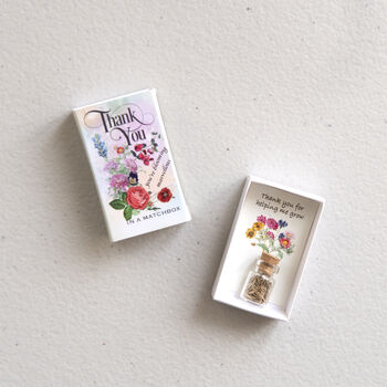 Thank You Wildflower Seeds In A Matchbox, 2 of 5