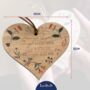 Oak Wood Friendship Heart Token Wall Hanging, thumbnail 4 of 6