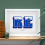 Everton, A To Z Football Prints And Posters, thumbnail 1 of 6