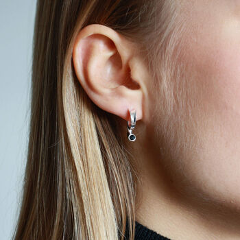 Green Agate Sterling Silver Drop Earrings, 2 of 9