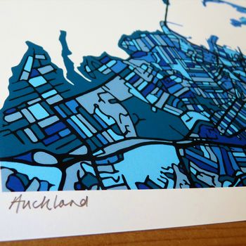 Auckland Map Art Print, 3 of 5