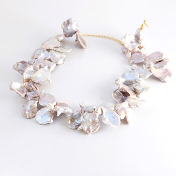 Dramatic Keshi Pearl Choker Necklace, 3 of 10