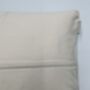 Oblong, Natural, Hemp, Neutral, Woven, Grain Sack, Striped Cushion With Cotton Reverse Red And Ochre Stripe, thumbnail 4 of 5