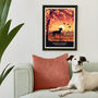 Whippet In An Autumn Park. Limited Edition Dog Print, thumbnail 2 of 9