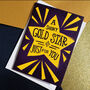 Gold Star Thank You Congratulations Card, thumbnail 1 of 4
