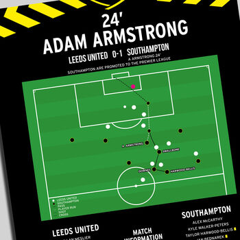 Adam Armstrong Goal – Leeds United Vs Southampton – Championship Play–Off Final 2024 Print, 2 of 4