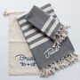Personalised Bride Gift, Beach Towel Set, thumbnail 6 of 12