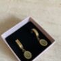 Dangle Hoop Mint 18 K Gold Plated Earrings, thumbnail 1 of 5