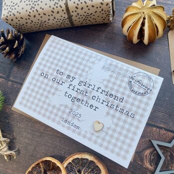To My Girlfriend On Our First Christmas Card Personalised, 4 of 4