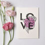 Love Botanical Letterpress Card, thumbnail 1 of 3