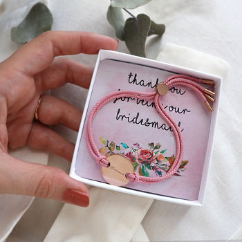 'Bridesmaid' Engraved Friendship Bracelet Gift, 3 of 5