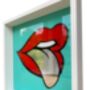 Rolling Stones Lips, Silver Leaf, thumbnail 4 of 4