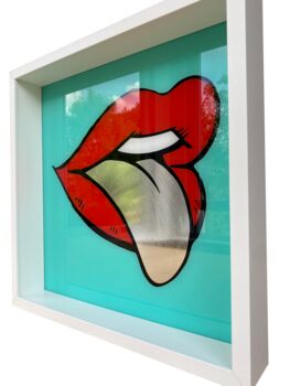 Rolling Stones Lips, Silver Leaf, 4 of 4