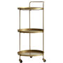 Pale Brushed Gold Bar Cart / Side Table, thumbnail 4 of 4