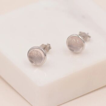 Sterling Silver Natural Quartz Crystal Stud Earrings, 5 of 10