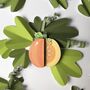 Wooden Pumpkin Brooch, A Colourful Autumnal Accessory, thumbnail 4 of 5