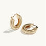 Chunky Hoops In Silver And 18ct Gold Vermeil Plating, thumbnail 5 of 6