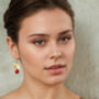 Vintage Brass Cherry Earrings, thumbnail 2 of 9