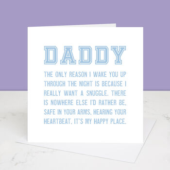 Snuggles With Daddy Father's Day Card, 2 of 3