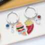 Personalised Pair Of Best Friends Burger And Fries Keyrings, Matching Set, thumbnail 3 of 7