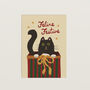 Feline Festive Cat Christmas Print, thumbnail 6 of 8