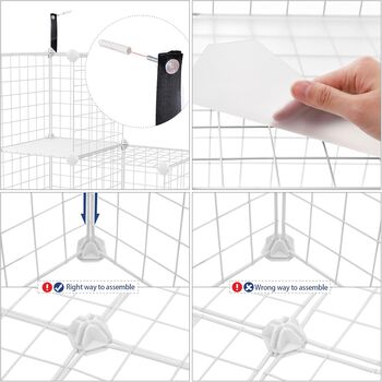 Six Compartment Storage Cabinet With Lattice Panels, 6 of 7